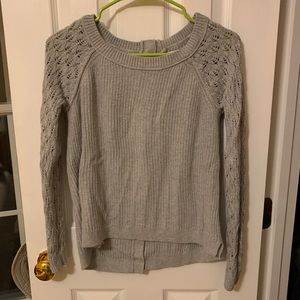 Loft grey button back sweater